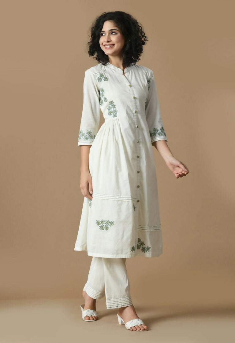 Joban Fashion White Cotton Kurta Set