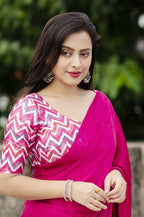 Rani Silk Blend Ethnic Motifs Saree with Unstitched Blouse - A2M