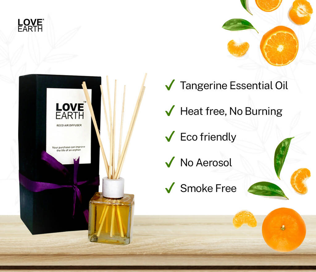 Love Earth Reed Diffuser- Tangerine