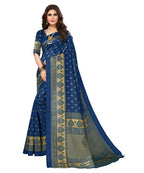 Vamika Blue Printed Art Silk Saree