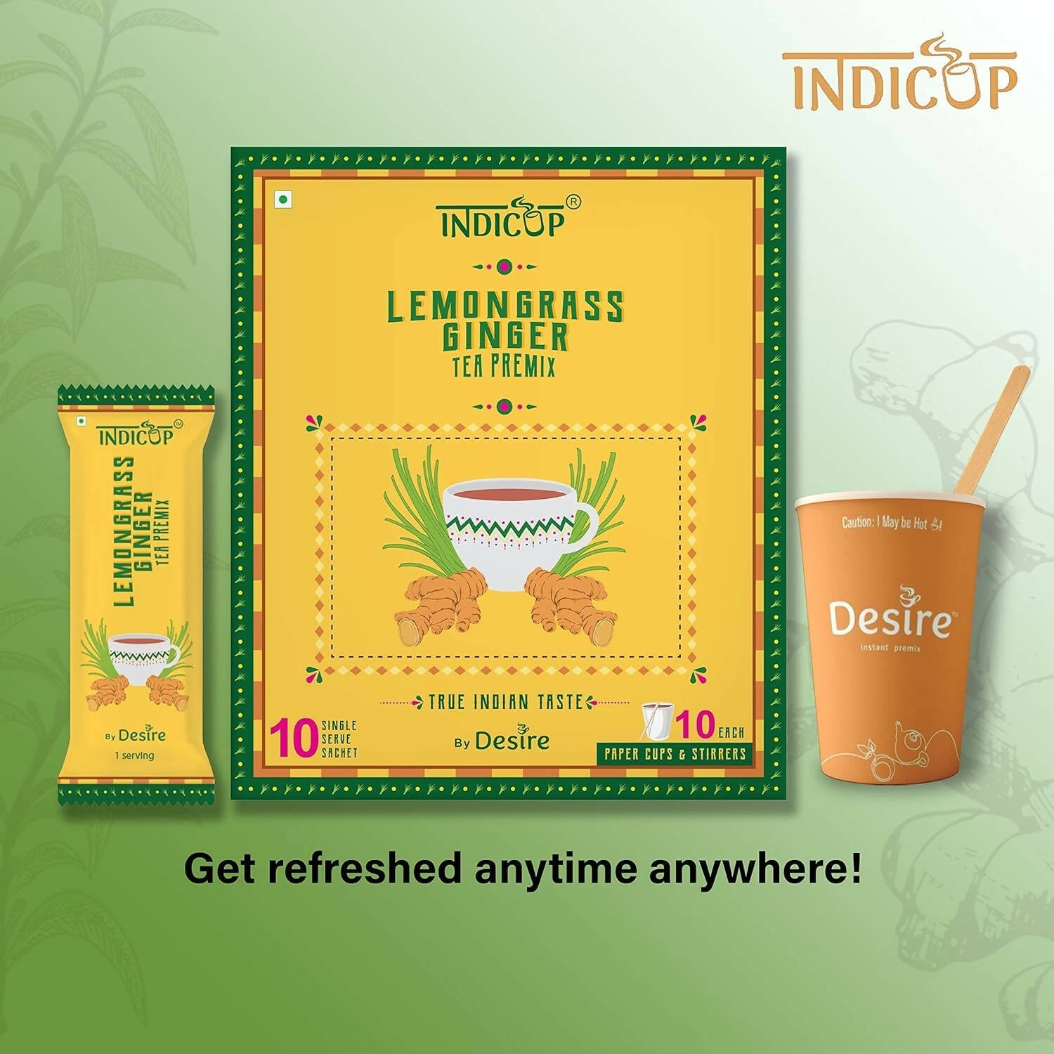 Indicup Lemongrass Ginger Tea Instant Premix - Distacart