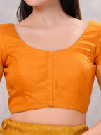 Joban Fashion Women Silk Mustard Stitched Blouse