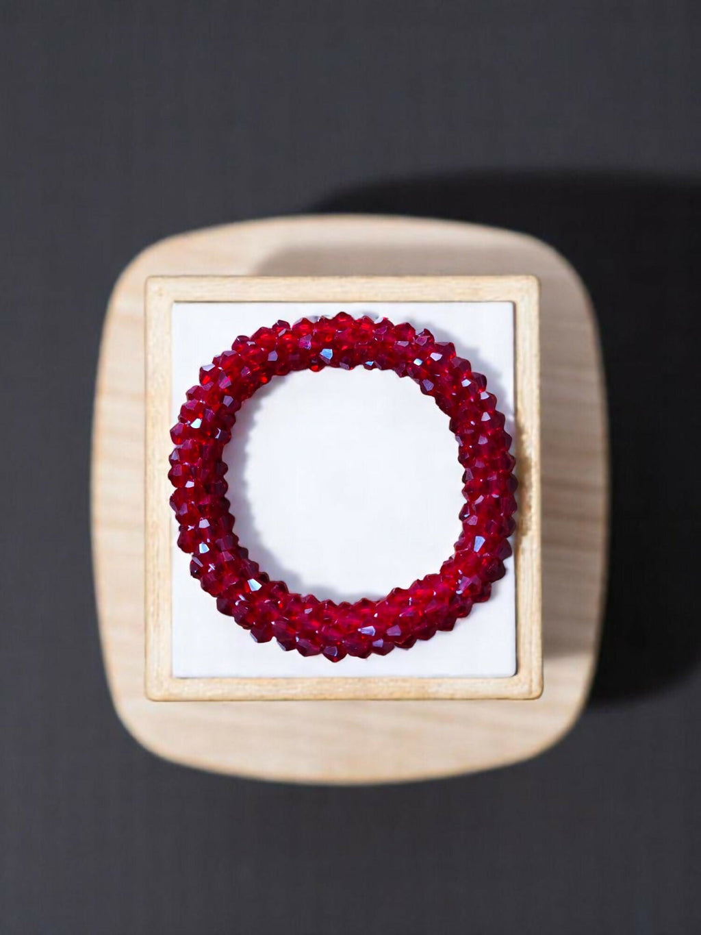 Inhanns Unisex Crystal Bloom – Adjustable Crystal Bead Bracelets - Maroon - Distacart