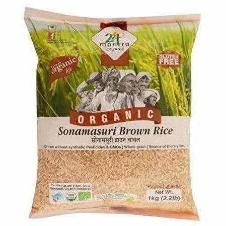 24 Mantra Organic Brown Sona Masoori Rice packaging