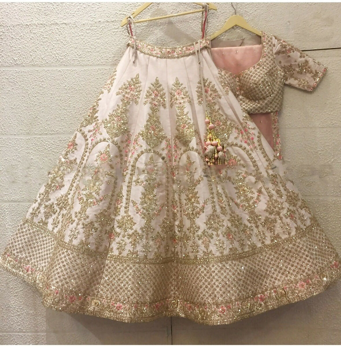 Jyoti Fashion Delightful Rose Pink Sequins with Zari Thread & Coding Dori Embroidery work Lehenga Choli with Dupatta