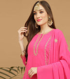 Joban Fashion Pink Georgette Lehenga Set