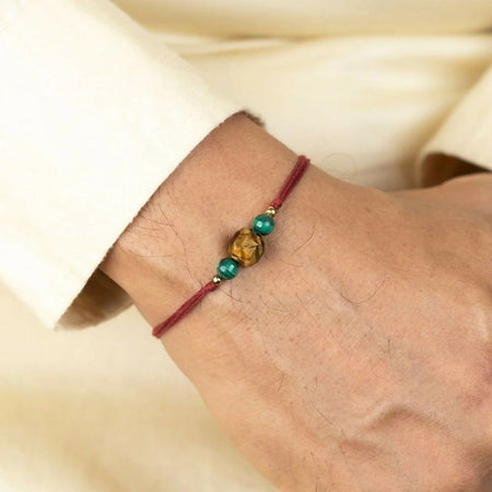 Indianvibez Bodh Protector Real Crystal Stone Rakhi