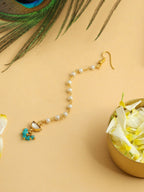 Ruby Raang Festive Green And Gold Maang Tikka - Distacart