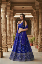 Lehenga Mart Designer Indian Wedding Lehenga Choli-Blue - Distacart