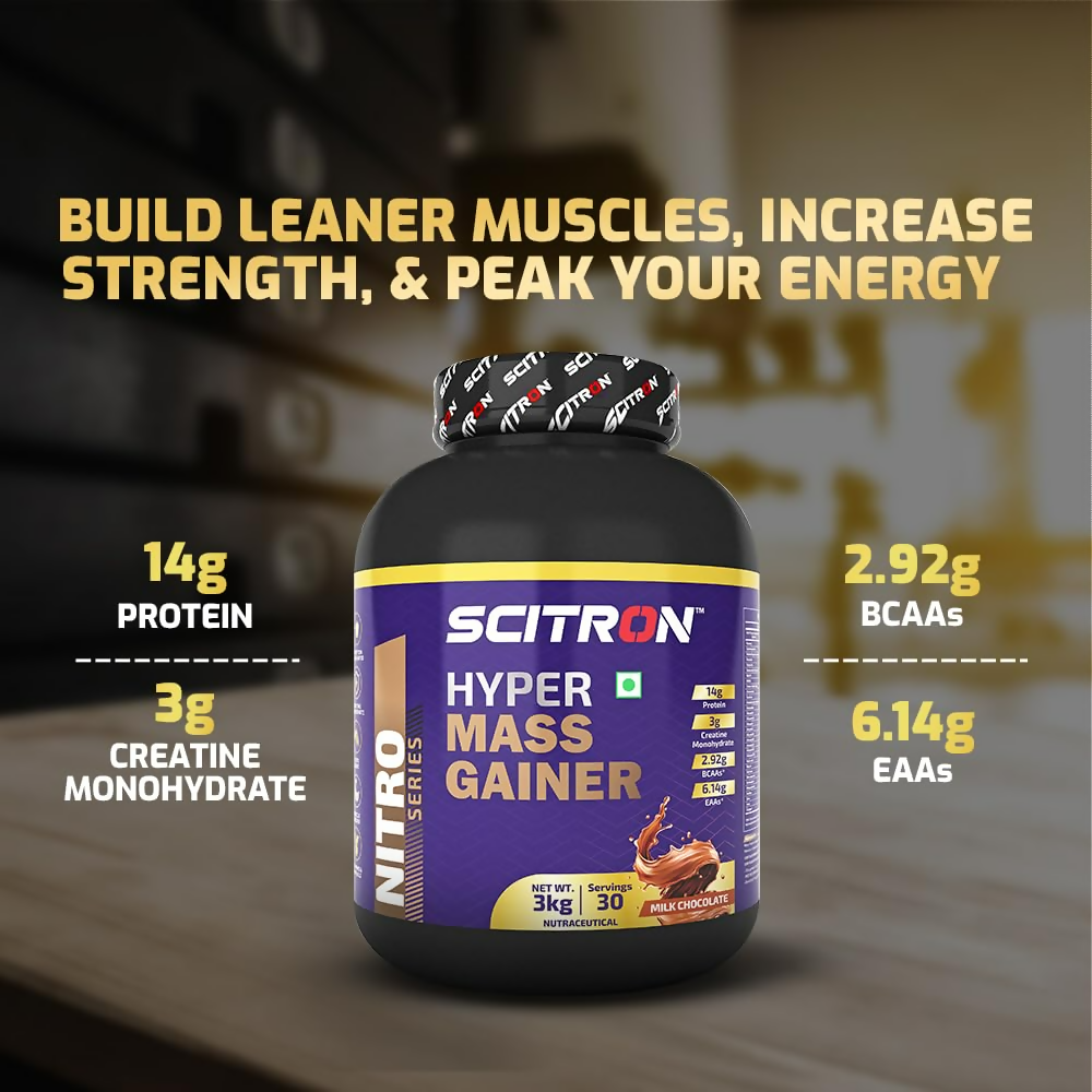 Scitron Nitro Series Hyper Mass Gainer Milk Chocolate - Distacart