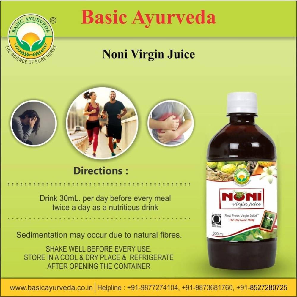Basic Ayurveda Noni Virgin Juice Direction