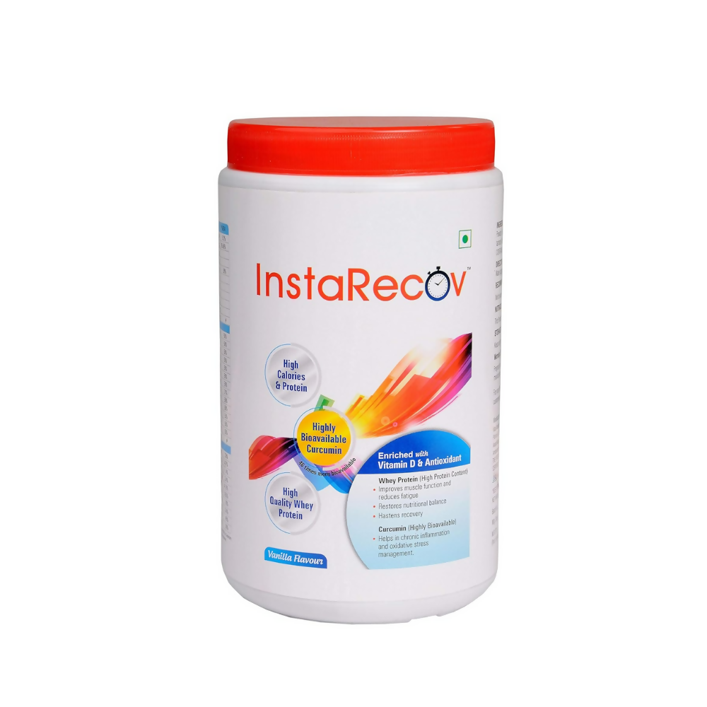 InstaRecov Beginner's Whey Protein Enriched with Curcumin by OmniWellness Vanilla Flavour
