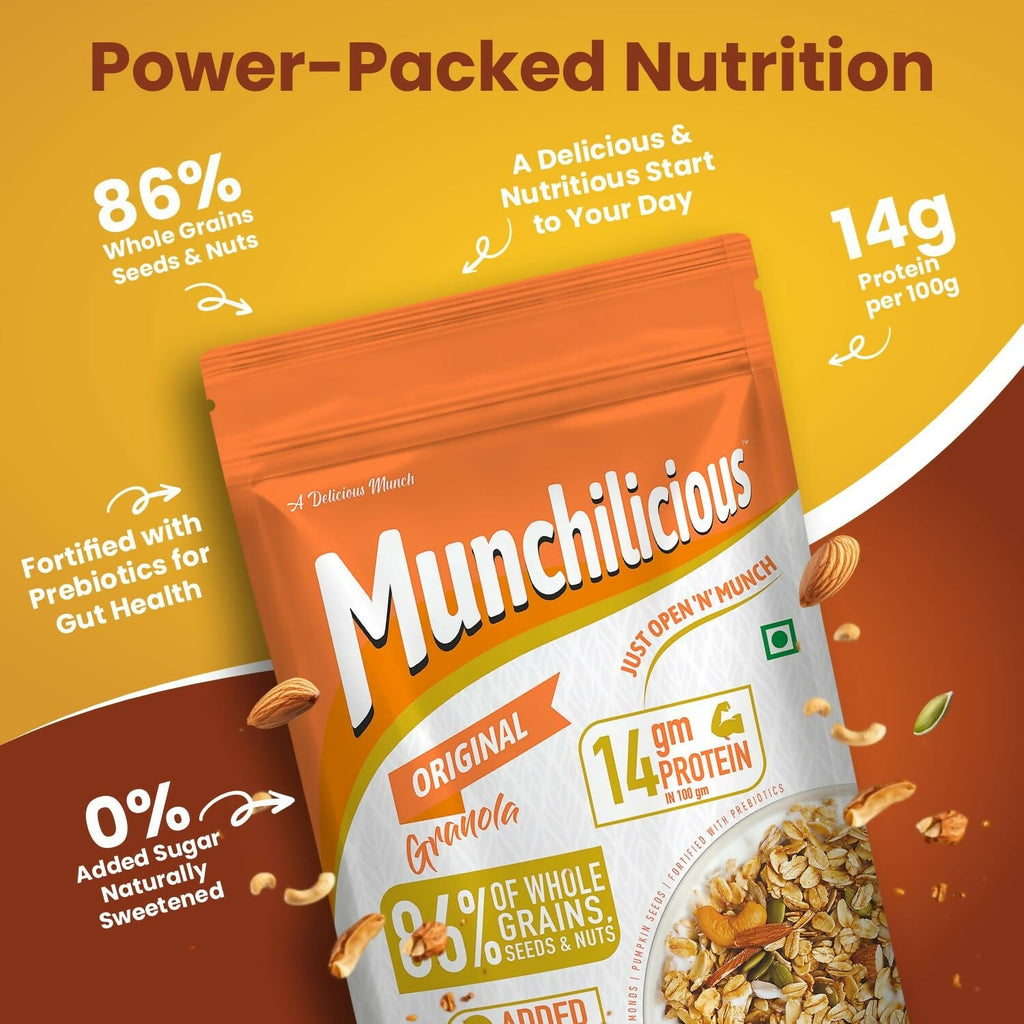 Munchilicious Granola - Original, 80% Seeds & Whole Grains