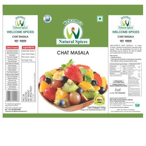 Welcome’s Natural Spices Chat Masala - Distacart