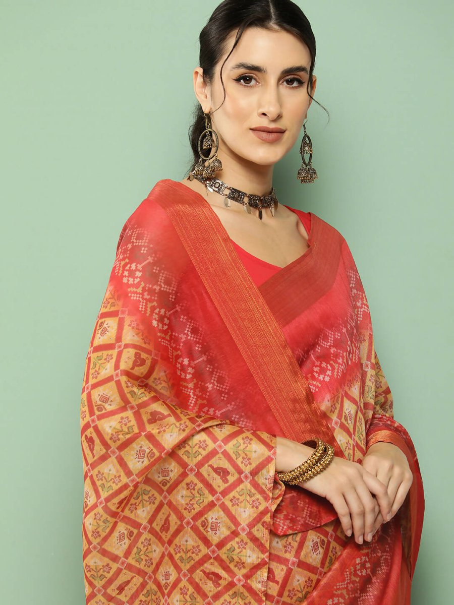 Ahalyaa Women's Traditional wear Saree - Mustard