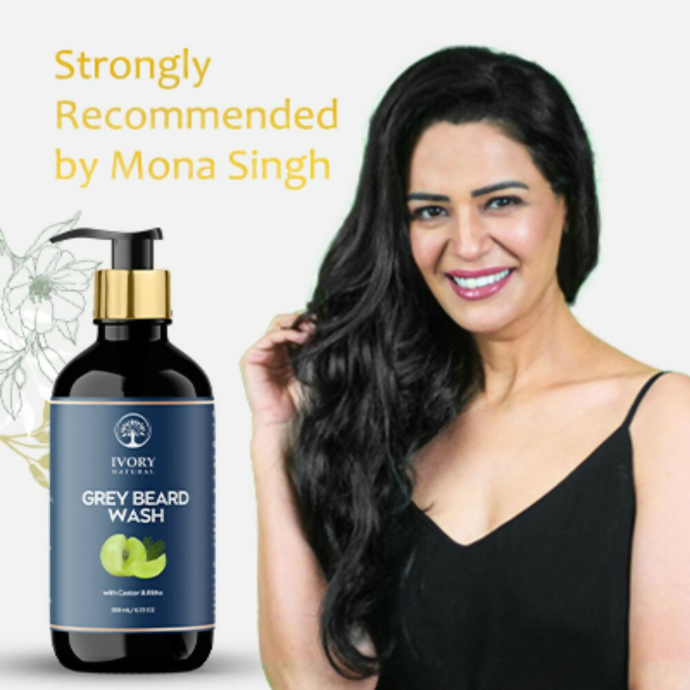 Ivory Natural Grey Beard Wash For Beard Graying And Restoring Beard'S Natural Black Shade - Distacart