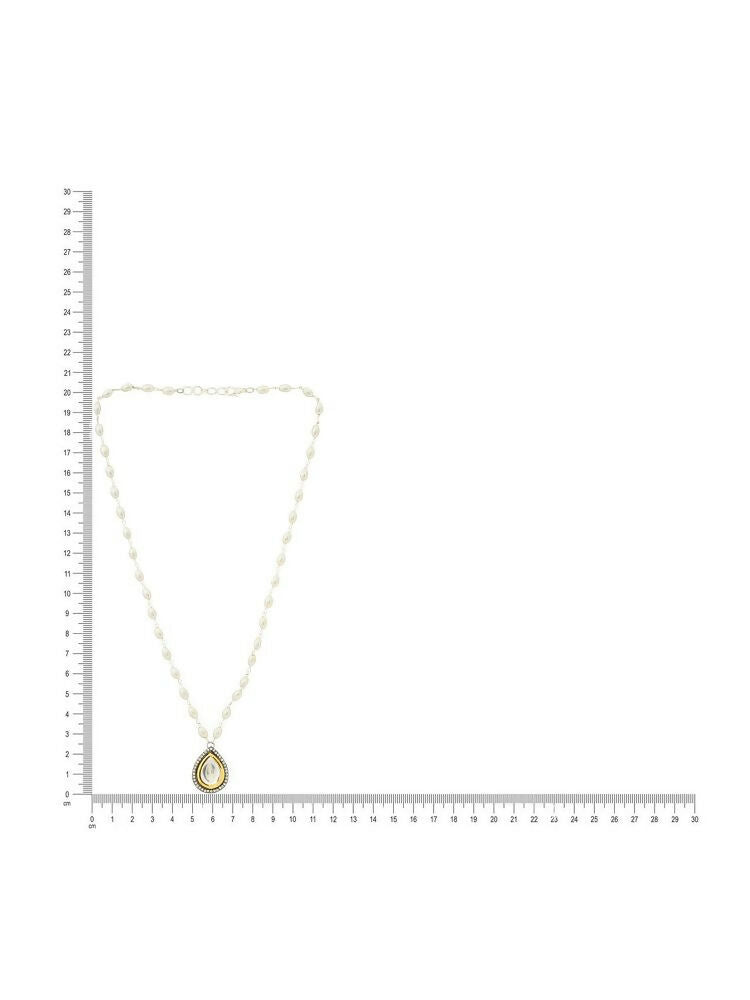 Beaded Kundan Necklace - Ruby Raang