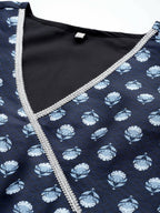 Ahalyaa Women's Traditional wear Ethnic Dress - Blue - Distacart