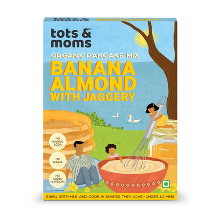 Tots and Moms Banana Almond Pancake with Jaggery Pancake Mix