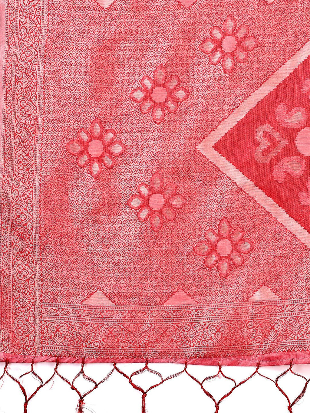 Shree Shyam Fashion Sajni Peach Linen Cotton Saree
