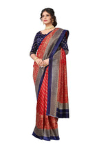 Vamika Red Printed Art Silk Saree