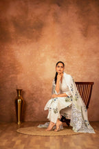 Joban Fashion Off White Blue Hand Block Printed Cotton Suit Set - Distacart