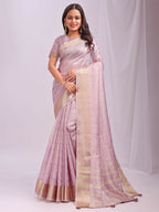 Shree Shyam Fashion Organza Light Pink Saree - Distacart