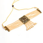 Mominos Fashion Johar Kamal Off White Color Kundan & Pearls Necklace Set - Distacart