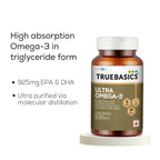 TrueBasics Ultra Omega 3 Fish Oil Capsules for Women & Men - Distacart