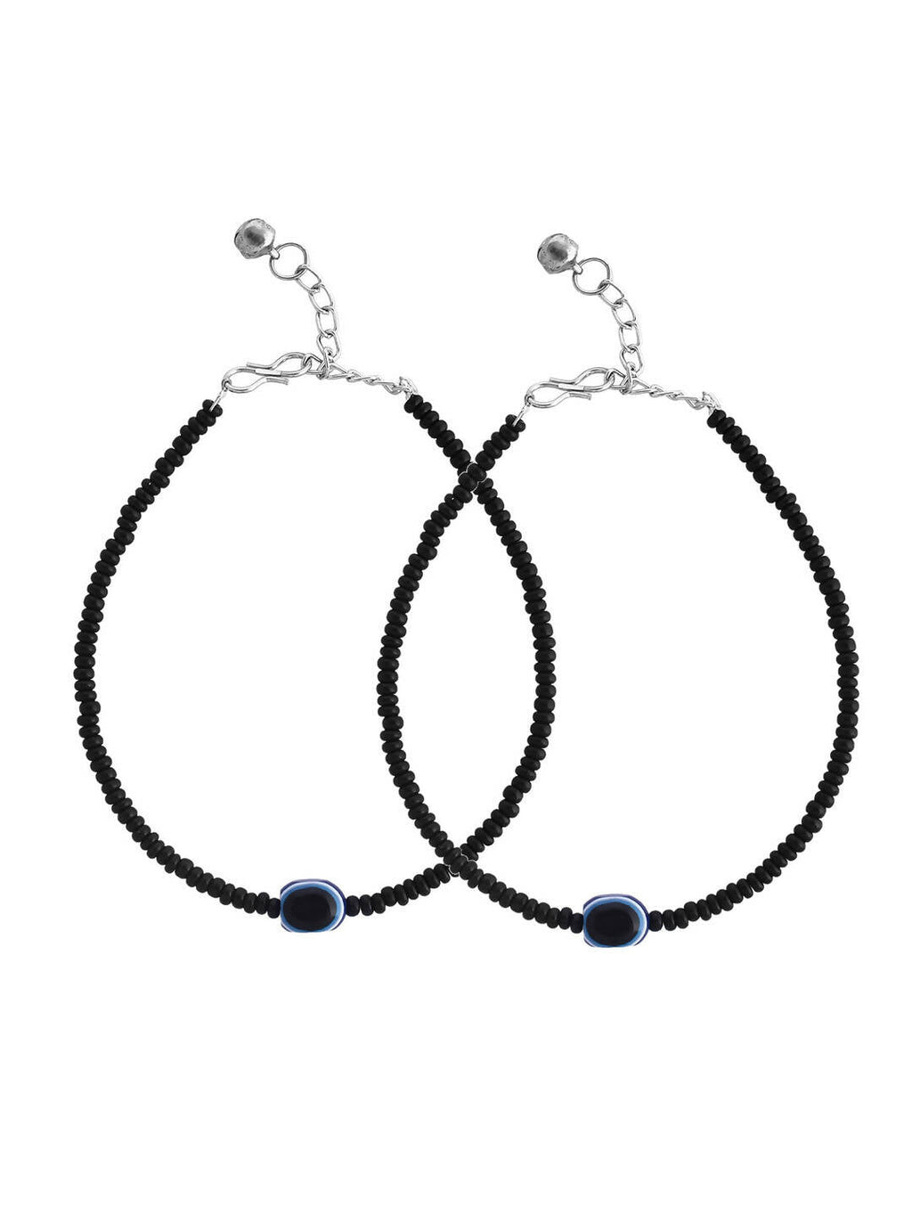 VOJ Women Black Color stainless steel Anklet - Distacart