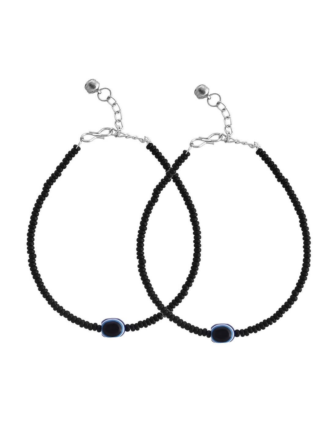 VOJ Women Black Color stainless steel Anklet - Distacart