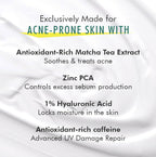 mCaffeine Sun Fix Ultra Light 1% Hyaluronic Acid Matcha Tea Sunscreen SPF 50+ PA++++