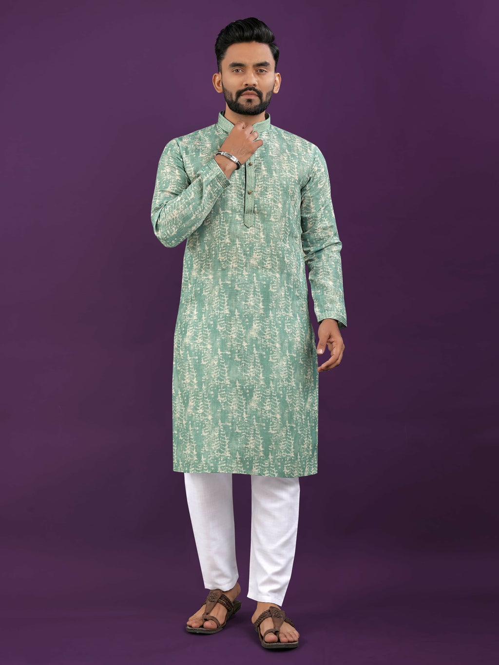 Anaita Sea Green Digital Print Kurta