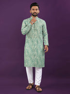 Anaita Sea Green Digital Print Kurta