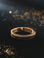 NVR Women's Gold-Polished Stylish Ring With Ad Stones