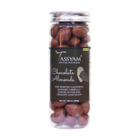 Tassyam Organics Chocolate Coated Almonds