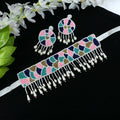 Mominos Fashion Johar Kamal Handicraft Multi Pearls Necklace with Earrings For Women - Distacart