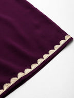 Ahalyaa Women's Traditional wear Kurta Set - Burgundy