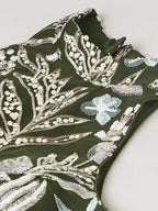 House of Panchhi Olive Net Sequinse Work Lehenga & Blouse with Dupatta