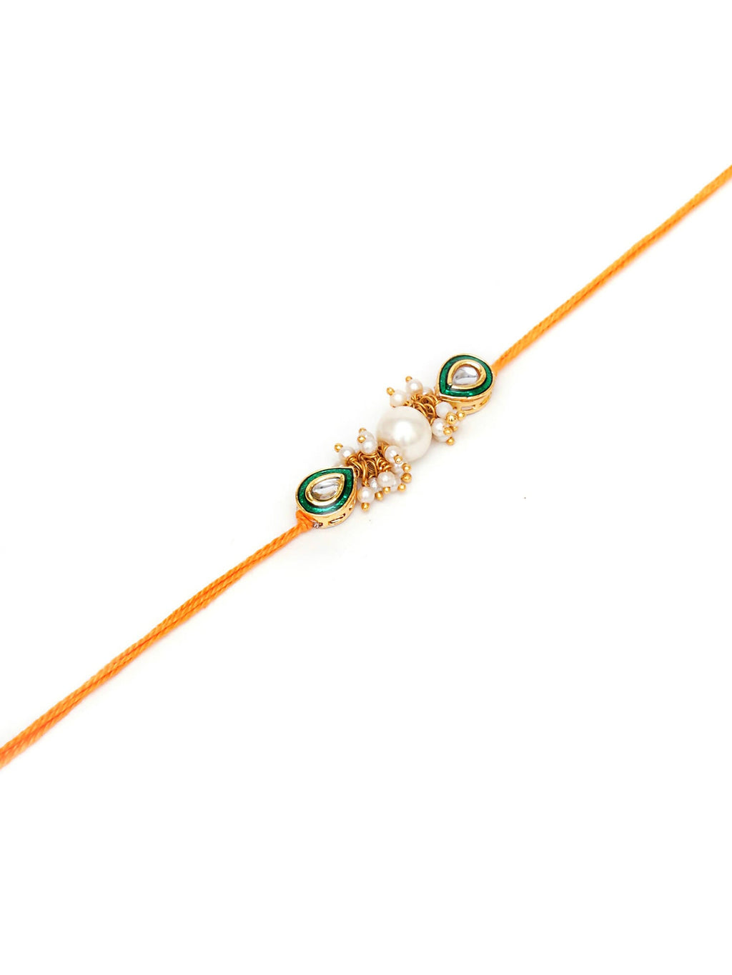 Designer kundan Rakhi - Ruby Raang - Distacart
