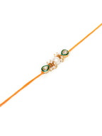 Designer kundan Rakhi - Ruby Raang - Distacart