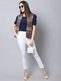 Even Apparels Brown 100% Viscose Rayon Open Front Gillet - Distacart