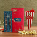 2 Stone Work Rakhis and Choco Swiss Gloriette Luxury Box