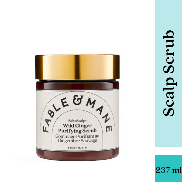 Fable & Mane Sahascalp Purifying Scrub To Gently Exfoliate Scalp With Wild Ginger&Pink Himalayan Salt