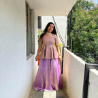 Teeya Creation Purple Color Crunchy Silk Embroidery Work Festiwal Wear Salwar Suit - Distacart