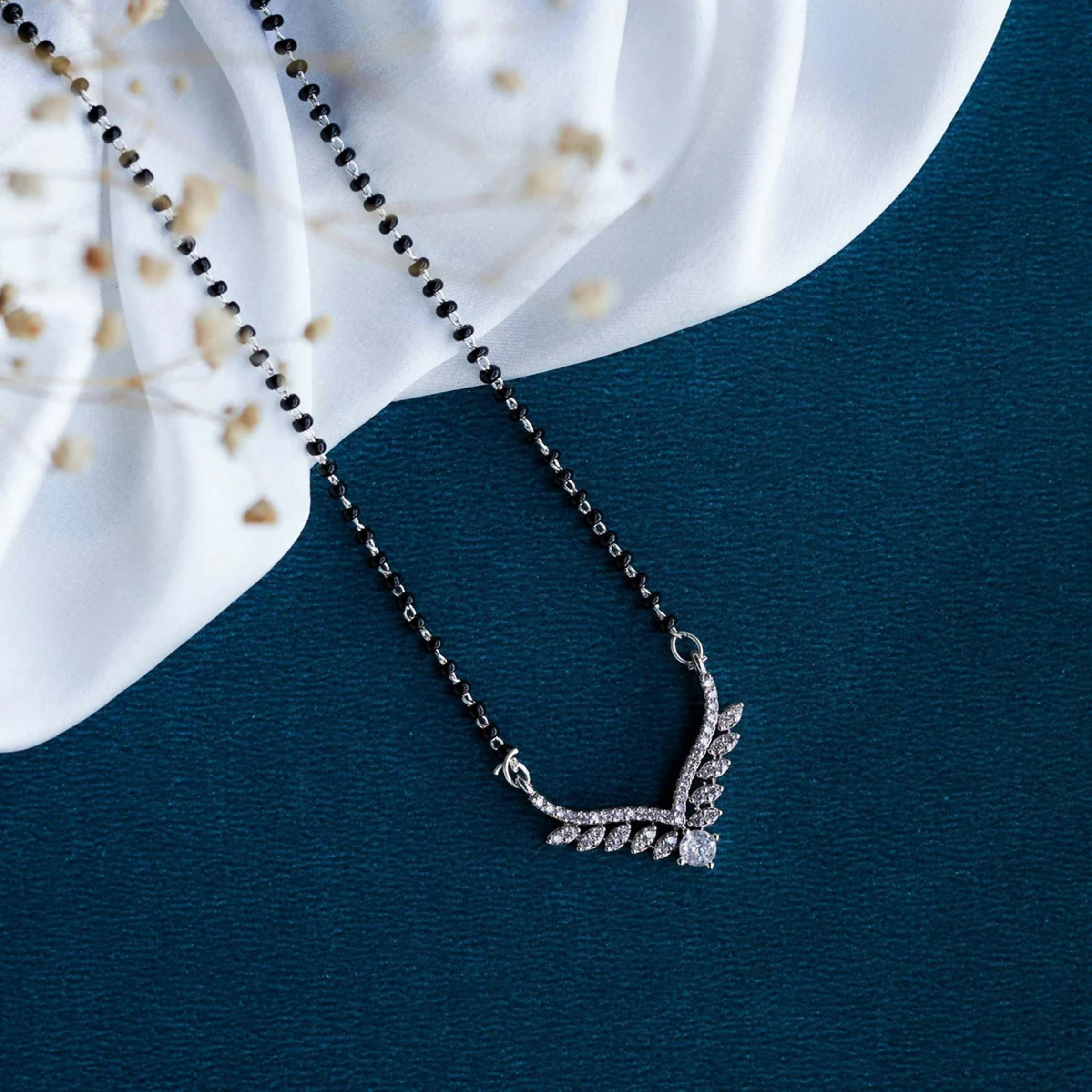 Joban Fashion Women White Ad Mangalsutra - Distacart