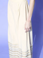 Ahalyaa Women Off White Colour Crepe Printed Top Palazzo Set - Distacart