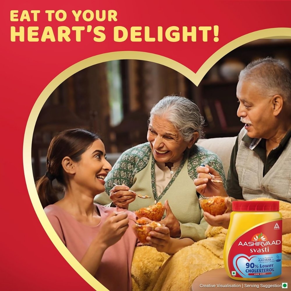 Aashirvaad Svasti 90% Lower Cholesterol Ghee