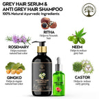 Ivory Natural Grey Serum And Hair Shampoo Combo Restores Natural Hair Wellness And Nourished, Shiny Hair - Distacart