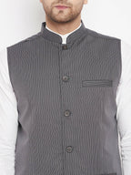 Even Apparels Grey Merino Men Woven Nehru Jacket BF708 - Distacart